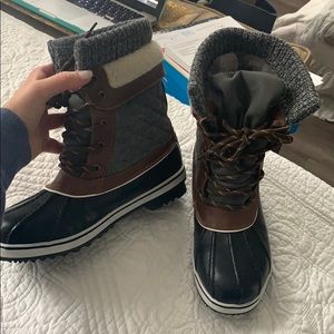 Fur snow boots/rain boots